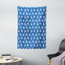 Polar Bear with Fish Tapestry