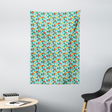 Doodle Fruit Pattern Tapestry