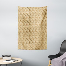 Blooming Curled Flowers Tapestry