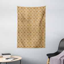 Oriental Geometric Flower Tapestry