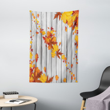 Fall Maple Leafs Tree Tapestry