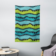 Waves Artwork Tapestry