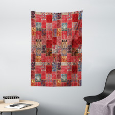 Ethnic Ornamental Squares Tapestry