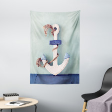 Anchor and Rope Motif Tapestry