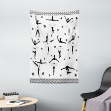 Stars and Hand-drawn Swirls Tapestry