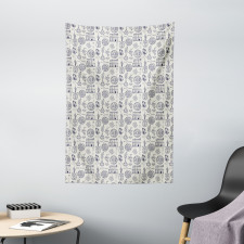 Sketch Art Laboratory Objects Tapestry