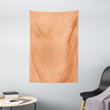 Grunge Style Square Tiles Tapestry