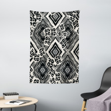 Ink Brush Style Argyle Tapestry