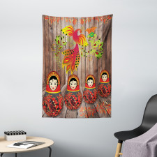 Folkloric Russian Dolls Tapestry