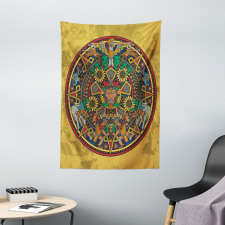 Symbolic Medallion Tapestry