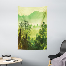 Monochrome Nature Scene Tapestry