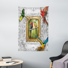 Exotic Colorful Birds Image Tapestry