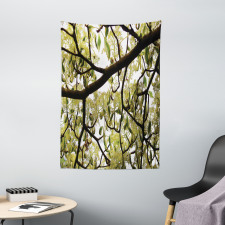 Close up Leafy Branches Photo Tapestry