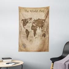 Vintage Topographic Image Tapestry