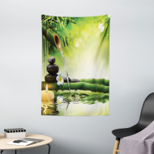 Meditation Stones Bamboo Tapestry