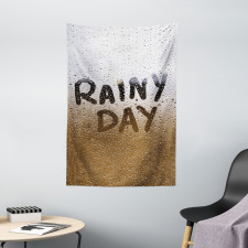 Blurred Rain Drops Photo Tapestry