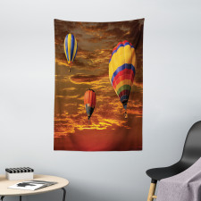 Skyscape Colorful Vehicles Tapestry