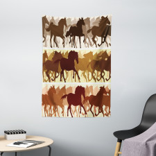 Monochrome Animal Silhouettes Tapestry