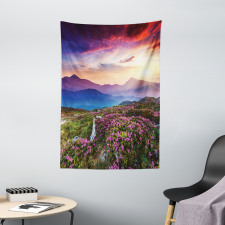 Summer Day Floral Panorama Tapestry