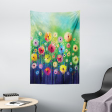 Colorful Garden Meadow Theme Tapestry