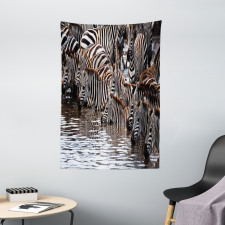 Zebra Wildebeest Herd Tapestry