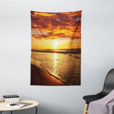 Beach Sunset Coast Tapestry