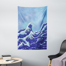 Big Tsunami Ocean Nature Tapestry