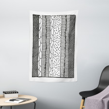 Hand Drawn Uneven Lines Tapestry