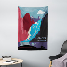 Abstract Mountains and River Tapestry