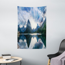 Swiftcurrent Lake Panorama Tapestry