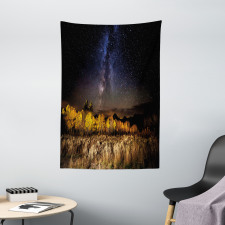 Milky Way Aspens and Tetons Tapestry