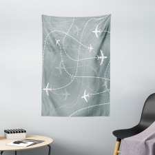 Airplane Traces Scheme Sign Tapestry