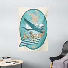 Bon Voyage and Retro Plane Tapestry