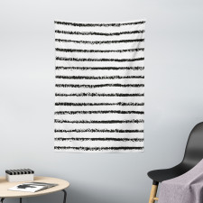 Grungy Brushstroke Lines Tapestry