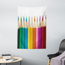 Colorful Pencils Macro Photo Tapestry