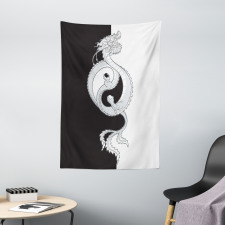 Dragon with Yin Yang Tapestry