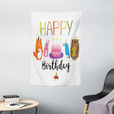 Cake Animal Friends Tapestry