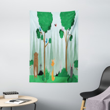 Woods Cartoon Tapestry