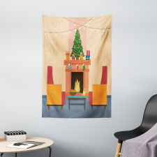 Cartoon Xmas Interior Tapestry