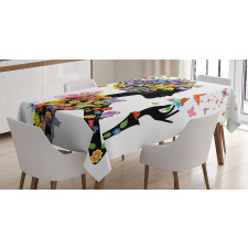 Flowers with Butterfly Tablecloth