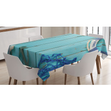 Nautical Ocean Scenery Tablecloth
