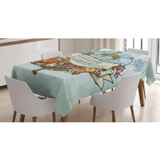 Fishing Sea Food Tablecloth