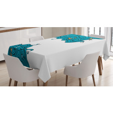 Girl Oceanic Hairstyle Tablecloth