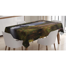 Wooden Bridge Forest Tablecloth