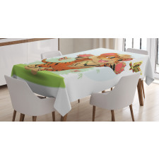 Cub with Butterflies Tablecloth