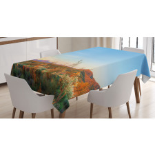 Sun in Desert Cactus Tablecloth