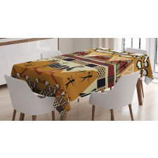 Hunt Zebra Tribe Ethnic Tablecloth