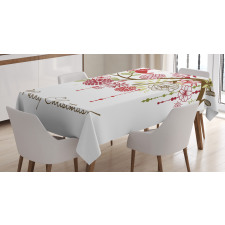 Red Bird Floral Tree Tablecloth