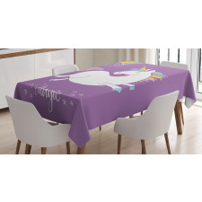 Purple Kids Rainbow Tablecloth