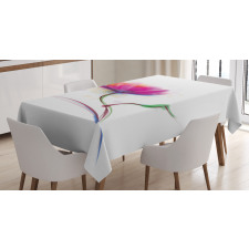 Watercolor Poppy Flower Tablecloth